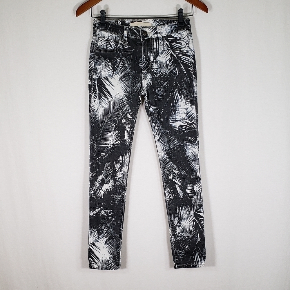 Joe's Jeans High Water Mid Rise Skinny Palm Tree Print Size 27